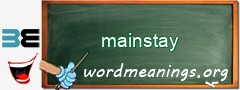 WordMeaning blackboard for mainstay